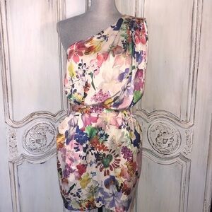 Miss Sixty Floral One-Shoulder Mini Dress